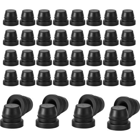 40 PCS Bouchons à Vis de Purge de Frein de Voiture,6mm Bouchon de Graisseur Couvercle Anti-poussière Universal Voiture Accessoires Extérieurs Caoutchouc Zerk Housses pour Voiture Moto Automobi