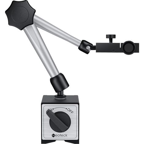 Base Magnétique pour Indicateur, Support en Acier 6t Ajustable et Pratique pour Jauge à Cadran (1/4)