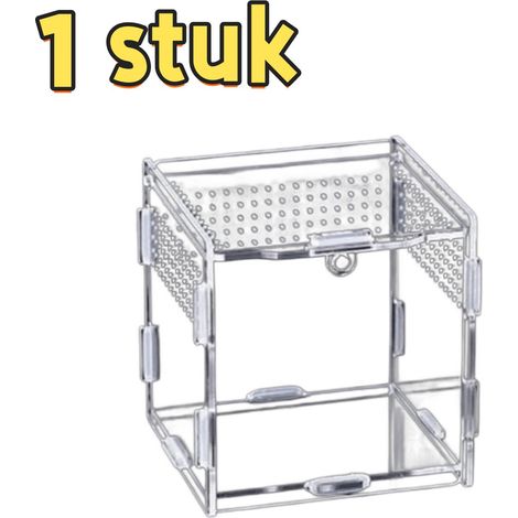 1 pièce Terrarium acrylique transparent 9×9×9,5 cm, accessoire pour animaux, boîtier compact adapté aux araignées, scorpions, lézards et mantes (1/5)