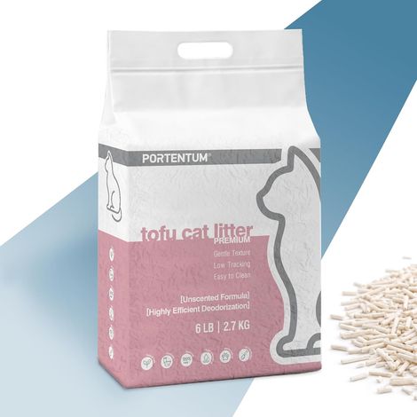 Litiere Tofu Chat sans Parfum – 6 L de litiere agglomerante avec Controle des odeurs et Nettoyage Facile – Sac litiere Chat en pellets vegetaux jetables Qui Gardent Le bac Propre (1/5)