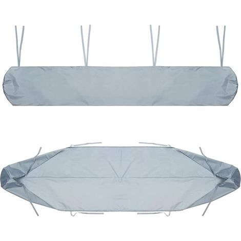 Schutzhülle für Gartenmarkisen, Aufbewahrungstasche aus 420D Oxford-Gewebe, UV-beständig, staubdicht, wasserdicht, schützt vor Schnee und Regen im Winter, für Überdachungen, Terrassenmöbel (Grau, 4 m)