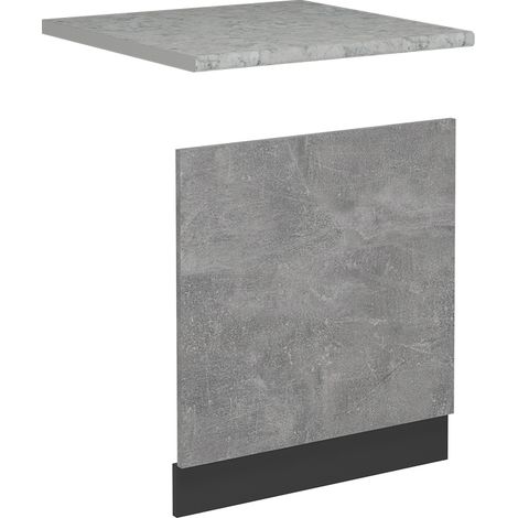 Façade de lave-vaisselle R-Line, Béton, 60cm , PT Marbre, Vicco (1/5)