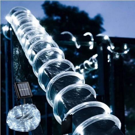 Guirlande Lumineuse Solaire - 100 LED - Tube Étanche 12 M - 8 Modes d'Éclairage - Pour Jardin Extérieur Fête Mariage Noël (1/5)