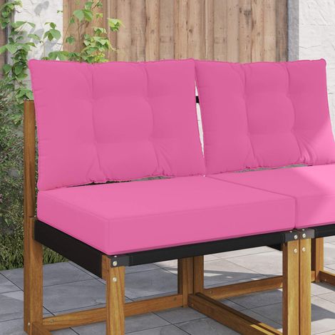 Sofakissen für draußen 2 pcs Rosa Polyester
