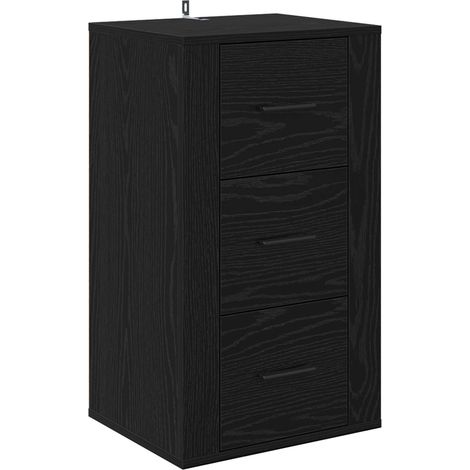 Maison Exclusive - Vitrina Roble Negro 40 x 33 x 70 cm Madera con