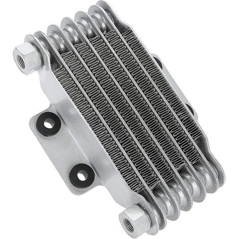 Refroidisseur de Transmission en Aluminium 85 Ml, Refroidisseur d'huile Moteur, de Direction Assistée pour Moto, Vélo de saleté, VTT (SILVER) (1/5)