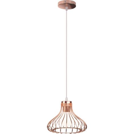 royaluxe- Plafonnier Vintage Suspension Lustre Industrielle Or Rosee Simple Lustre Rétro Créatif Pour La Décoration Intérieure