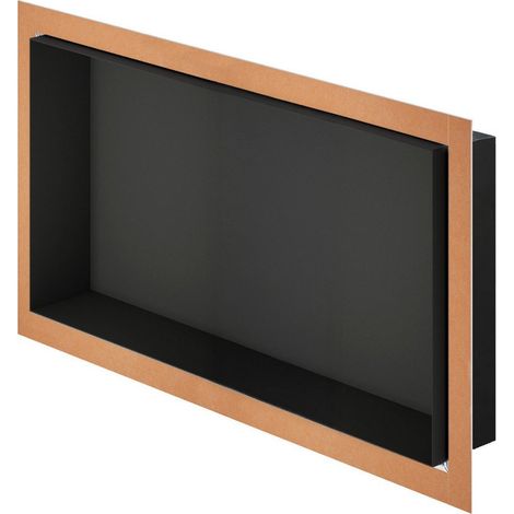 Niche sans carrelage aluminium 30x60 cm DESIGN-NICHE SCHLUTER MGS - Noir graphite satiné RAL 9005 (1/5)