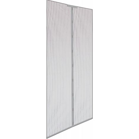 ZANZARIERA C/VELCRO X PORTE 140X240 GRIGIO STRISCE MAGN. RIDUCIBILE