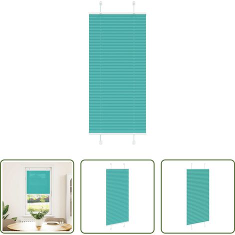 Fensterrollo -  Plissee Petrolgrün 65x150 cm Stoffbreite 64,4 cm Polyester (1/5)