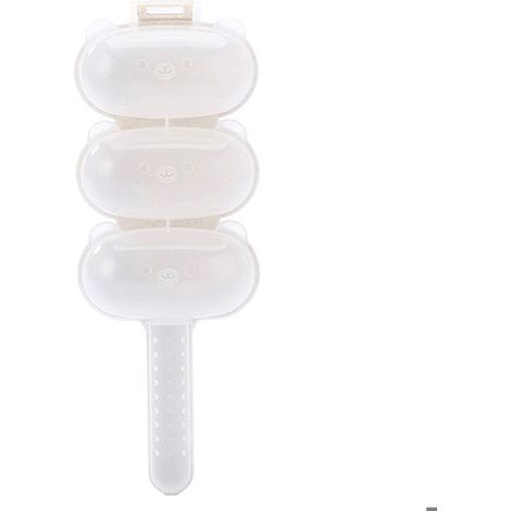(Beige) Beige Sushi-Bällchenform – PP + Weizenstroh – 18,5 x 7 cm – Set mit Löffel (1/5)