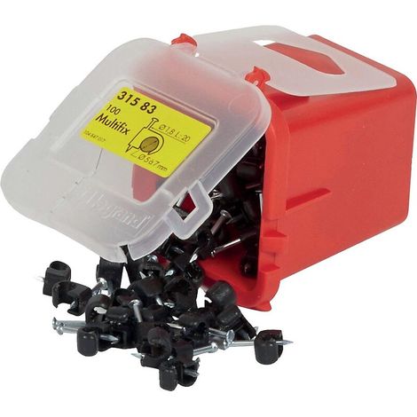100 Attaches Multifix noires protégées ultraviolets pour câbles Ø7mm à Ø10mm LEGRAND 031584