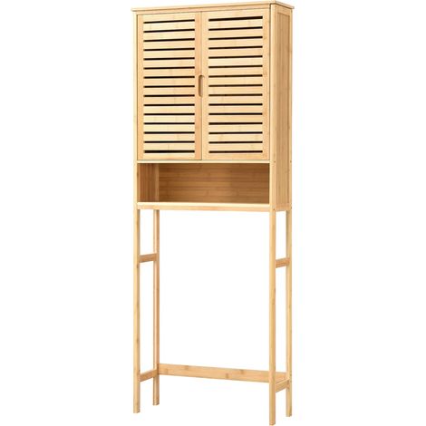 Meuble de rangement pour WC à 2 portes 170 x 66 x 23 cm (1/5)