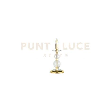 LUMETTO VIVALDI 1 LUCE TRASPARENTE ORO ATTACCO E14 D.14CM