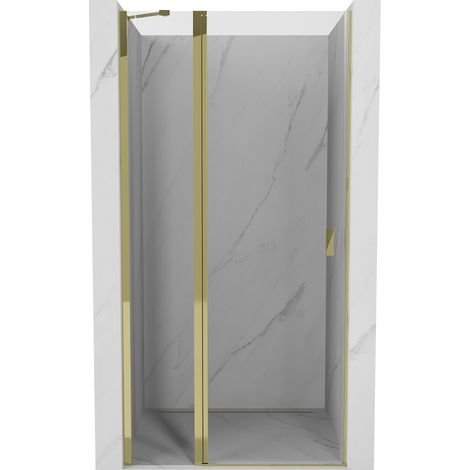 Mexen Mist Duschschwenktür 90 cm, transparent, gold - 8A4-090-000-50-00