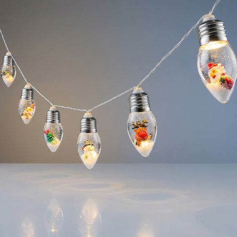 Luci Natale LED Albero Natale 2m decorative batterie set 2 pezzi (1/5)