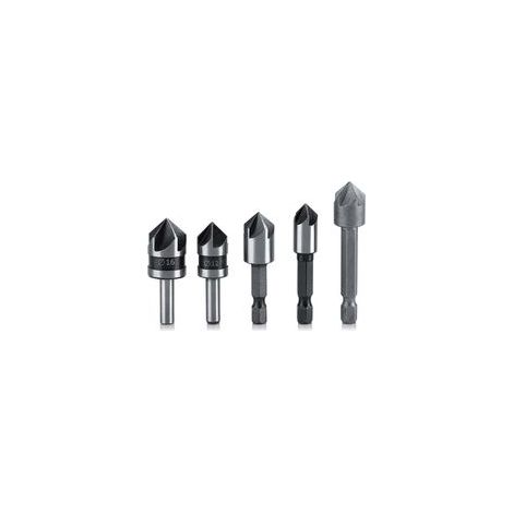 5Pcs/Set Fraise Conique HSS Colostrum Pour Mouton Mangeoire Oiseaux Cage Industrielle en Acier à Grande Vitesse 5 Fraises à Bois chanfreinage Coupe Bois menuiserie (1/5)