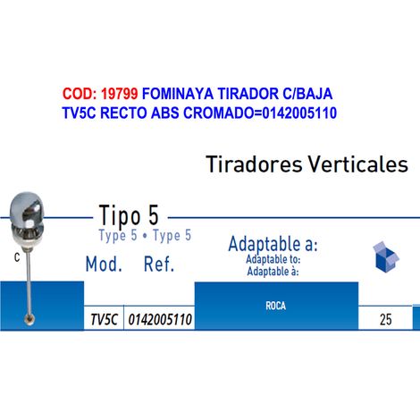 Fominaya Maniglia C/Bassa TV5C Dritta ABS Cromato 0142005110