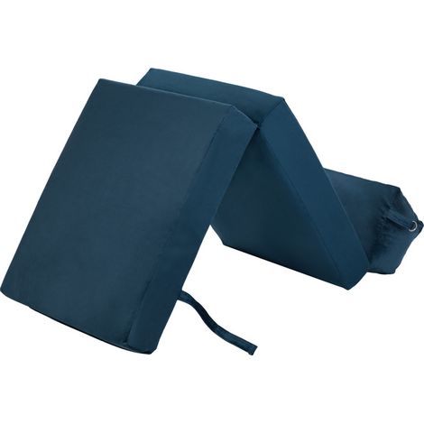 Loft 25 - Matelas d'invité Pliable d'Intérieur, Matelas Futon Simple Avec Appui-tête, Matelas Convertible Avec Poignée de Transport, Matelas en Velours Portable Pour Adultes et Enfants - Pacifique (1/5)