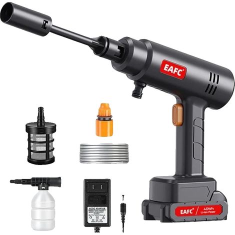 Pistola de lavado de coches inalámbrica, presión de 60 bares, batería de 30000 mAh, batería de 30000 mAh (1/2)