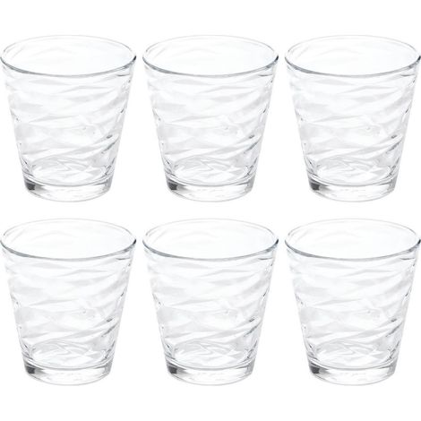 Lot de 6 Gobets Bas "Pedreau" 25cl Transparent