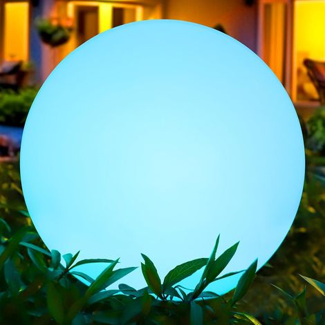 Lampe solaire LED RGB 30 cm pour jardin extérieur, IP66, avec télécommande, 16 changements de couleur, 1200 mAh, type C, rechargeable, étanche, pour pelouse, arrière-cour, patio, étang, intérieur (1/5)