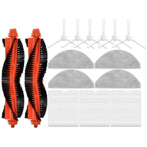 Accessoires pour aspirateur robot Xiaomi S20 / D106 : brosse principale latérale, filtre HEPA, lingette de nettoyage, sac à poussière, pièces de rechange (1/5)