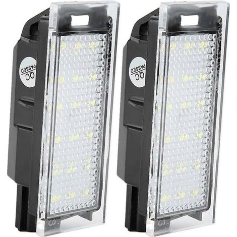 LED License Plate Light, 2pcs LED License Plate Light Bulbs, Super Bright CanBus No Error Tail Lights for Clio Espace Laguna Megane (1/4)