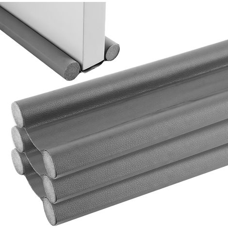Lot de 4 Boudins de Porte Double Face 96 cm, Bas de Porte Isolant Gris à Découper, Joint Anti Froid en PU et Mousse EPE, Bourrelet Contre Les Courants d’Air pour Chambre, Bureau et Entrée (1/5)