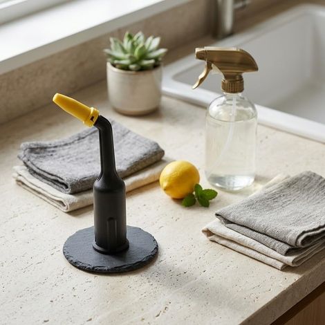 Buse vapeur à long col pour pour série SC – Buse électrique professionnelle pour nettoyage en profondeur pour fenêtres, sols, murs, salle de bain, cuisine, 175 mm, noir (1) (1/5)