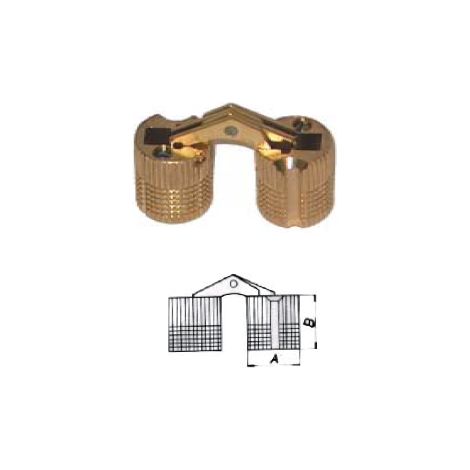 2 PEZZI - CERNIERE A SCOMPARSA IN OTTONE12X13,5MM