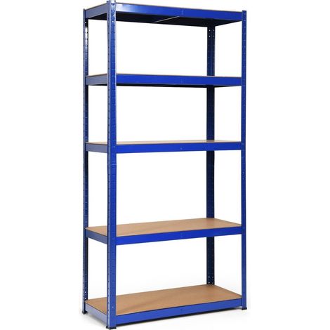 5 ebenen lagerregal platzsparendes schwerlastregal steckregal metallregal werkstattregal blau