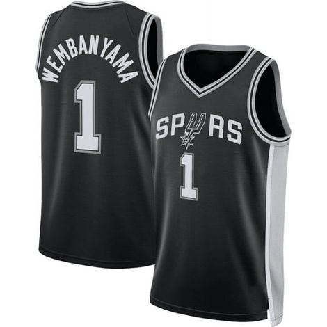 Maillot de basket NBA WEMBANYAMA 1 JOHNSON 3 pour homme, femme et unisexe, t-shirt de sport adulte et junior, haut respirant, maillot réversible, taille S-XXL (1/4)