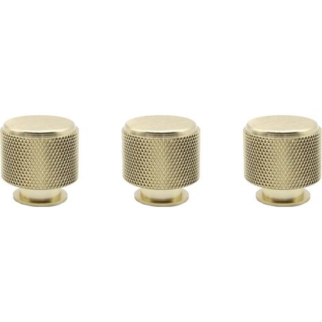 Tiradores de muebles con forma de tambor, pomos para muebles, tiradores para armarios, tiradores para cajones y puertas, color dorado, juego de 3 piezas. (1/5)