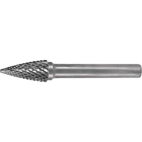 TECWERK Frässtift SPG Ø 6 mm Kopflänge 18 mm Schaft-Ø 6 mmHartmetall Verzahnung Kreuz