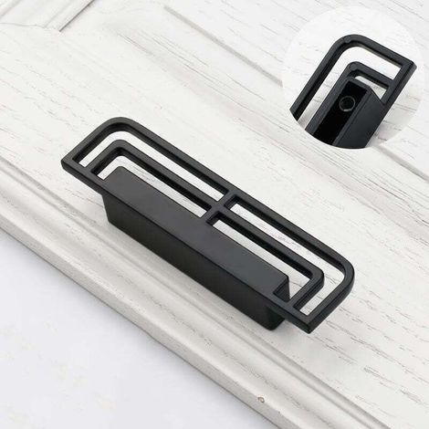 Kitchen Cabinet Door and Drawer Handles and Knobs, Bedroom Furniture Drawer and Cabinet Handles (6285-Pitch 32, Black) (1/5)