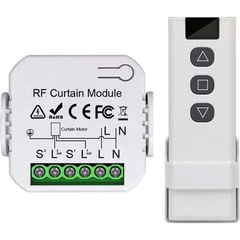 Commande de volet roulant sans fil – Récepteur radio RF pour moteurs 4 fils – Compatible interrupteurs traditionnels – Installation facile (1/4)