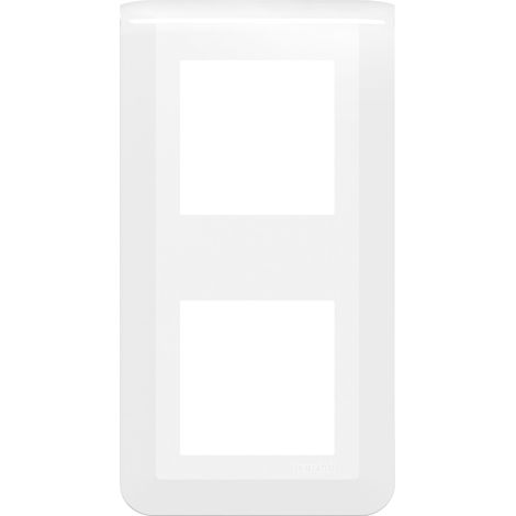 Legrand – Plaque Mosaic 2x2 modules montage vertical – Blanc – Compatible Batibox – Système de rattrapage de mur – Environnement résidentiel et tertiaire