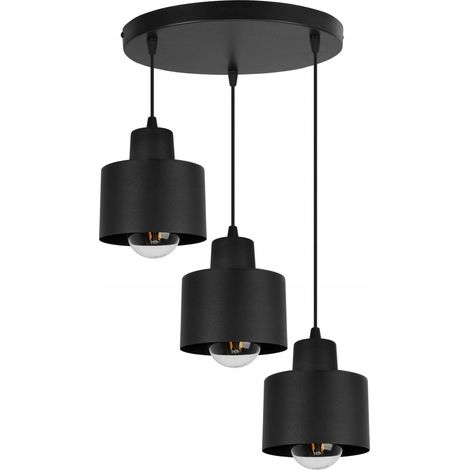 LÁMPARA DE TECHO MODERNA COLGANTE LÁMPARA LED NEGRA