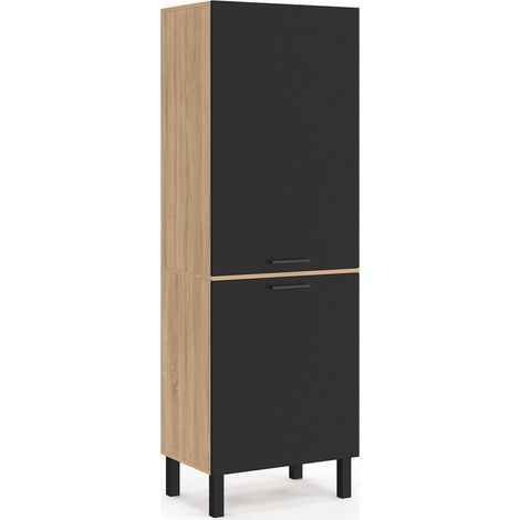 Cucina a 2 ante CINA 60 cm in faggio e nero