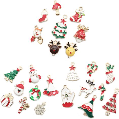 Adorno Navideño De Aleación - Forma De Dulce - Para Árbol De Navidad Y Decoración Del Hogar - 24 Unidades (1/5)