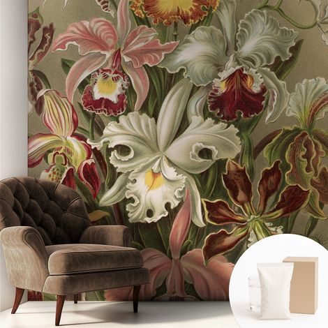 Carta Da Parati - Murale Alla Moda Decorazione - Camera Da Letto - Con Colla Gratuita Eleganza floreale 250x250 cm (1/5)