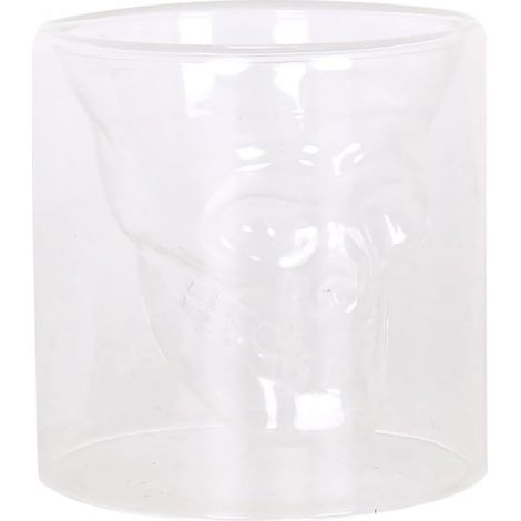 Lot de 6 verres à shot en forme de crâne en verre transparent 90 ml (1/3)