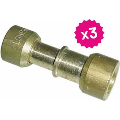 Lot de trois raccords droits
