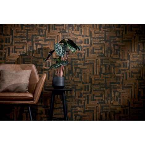 Papier peint intissé Oriental Marron, Noir - 10,05 x 0,53 m (1/5)