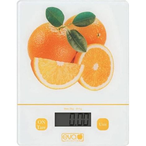 Bilancia da Cucina digitale Eva 5 Kg DIV 1 Gr arance 033325