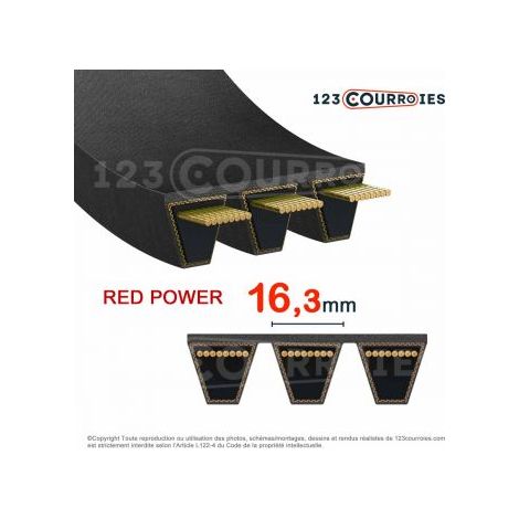 Courroie Optibelt KB Kraftband Red Power 3 2-SPB2500RP