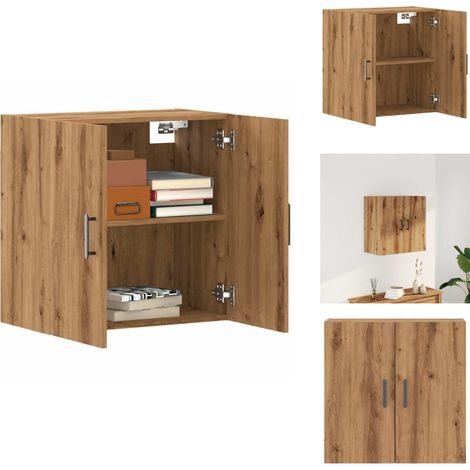 Wandschrank Artisan-Eiche 60x31x60 cm Holzwerkstoff - Wandschrank - Wandschränke - Schrank - Aufbewahrungsschrank (1/5)