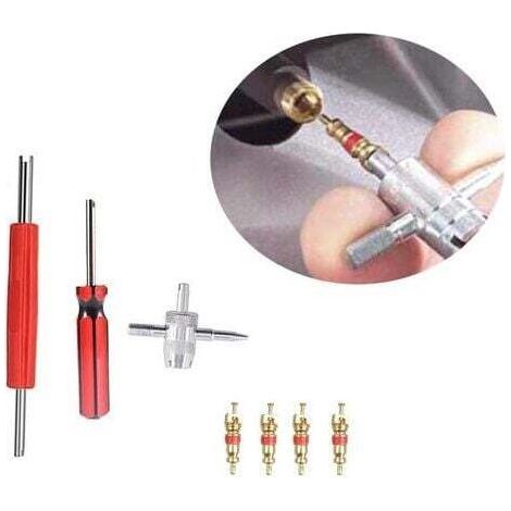 PA Démonte obus de valve Outil ,Outils pour Valves de Pneus Valve Core Remover 23pcs (1/4)