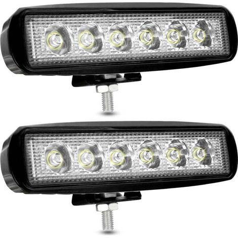 12V 18W LED-Arbeitsleuchte, LED-Scheinwerfer für Auto, 12V LED-Nebelscheinwerfer, 9200 lm Arbeitsleuchte für Auto, LKW, Traktor, SUV, Boot [2er-Pack] (1/5)